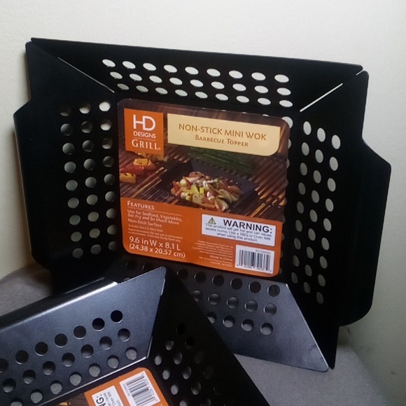 2(two) non-stick mini wok BBQ Toppers - Picture 6 of 10
